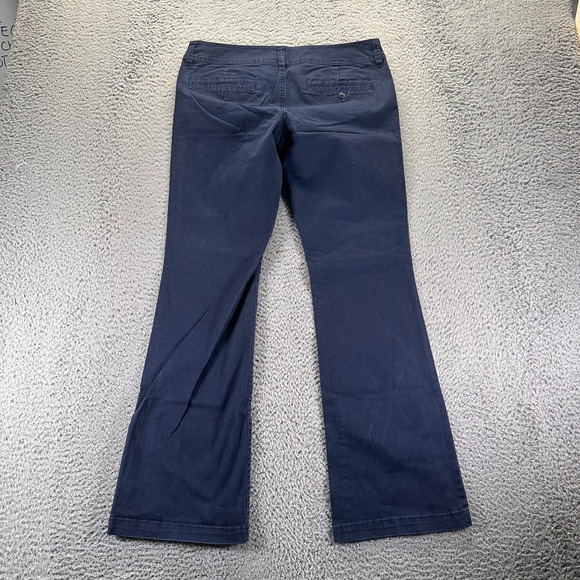 American Eagle Outfitters Pant Womens 8 Blue Cotton Chino Flared Preppy Business - Picture 6 of 11